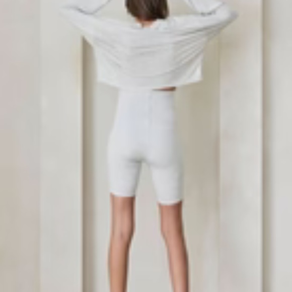 Bumpsuit Cloud Cotton Oversized Long Sleeve Crop Tee Top Heather Gray Sz Small - Picture 3 of 10